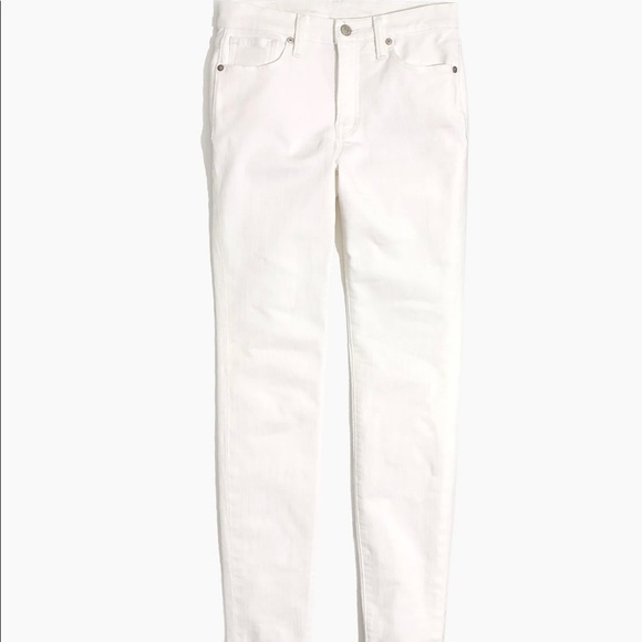 Madewell 9” high-rise skinny white denim - Picture 2 of 4